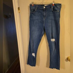 Free People Distressed Ankle Jeans